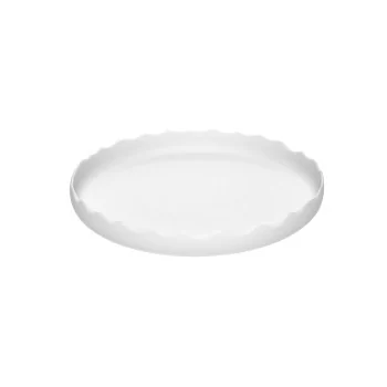 Handcrafted Fine Porcelain Plate Gourmet With Rim 15 cm - Height 2.5 cm - Set of 6