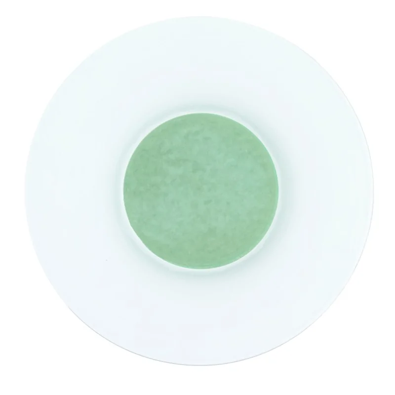 Handcrafted Fine Porcelain Gourmet Bowl Seafoam 28 cm - Height 4.5 cm - Set of 4