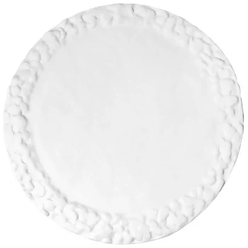 Handcrafted Fine Porcelain Rounded Plate Narrow Rim 29 cm - Without Glaze - Set of 4