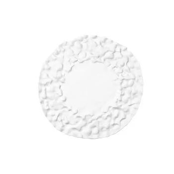 Handcrafted Fine Porcelain Flat Rounded Plate 15 cm - Without Glaze - Set of 6