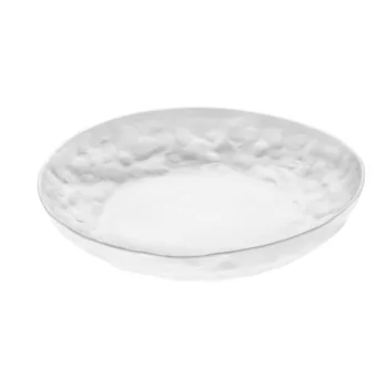 Handcrafted Fine Porcelain Gourmet Deep Plate 25 cm - Height 4.5 cm - Without Glaze - Set of 4