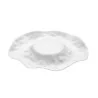 Handcrafted Fine Porcelain Gourmet Bowl Vulcano 29 cm - Height 3 cm - Without Glaze - Set of 4