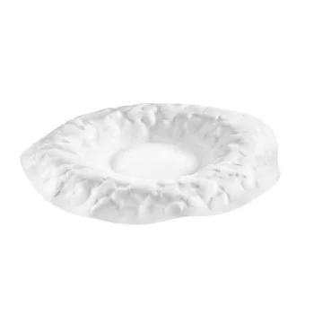 Handcrafted Fine Porcelain Gourmet Bowl "Bended" 28 cm - Height 4.5 cm - Without Glaze - Set of 4