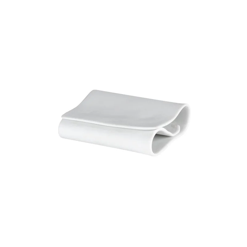 Handcrafted Fine Porcelain Napkin Plate 9 x 8.5 x 3 cm - Set of 6