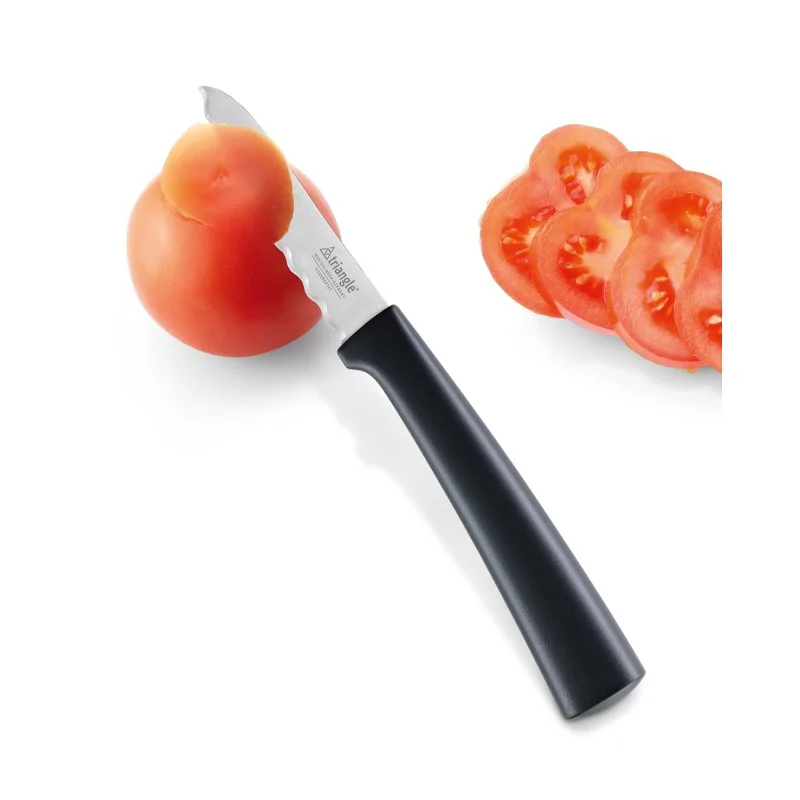 Triangle Tomato Knife. Waved Serration