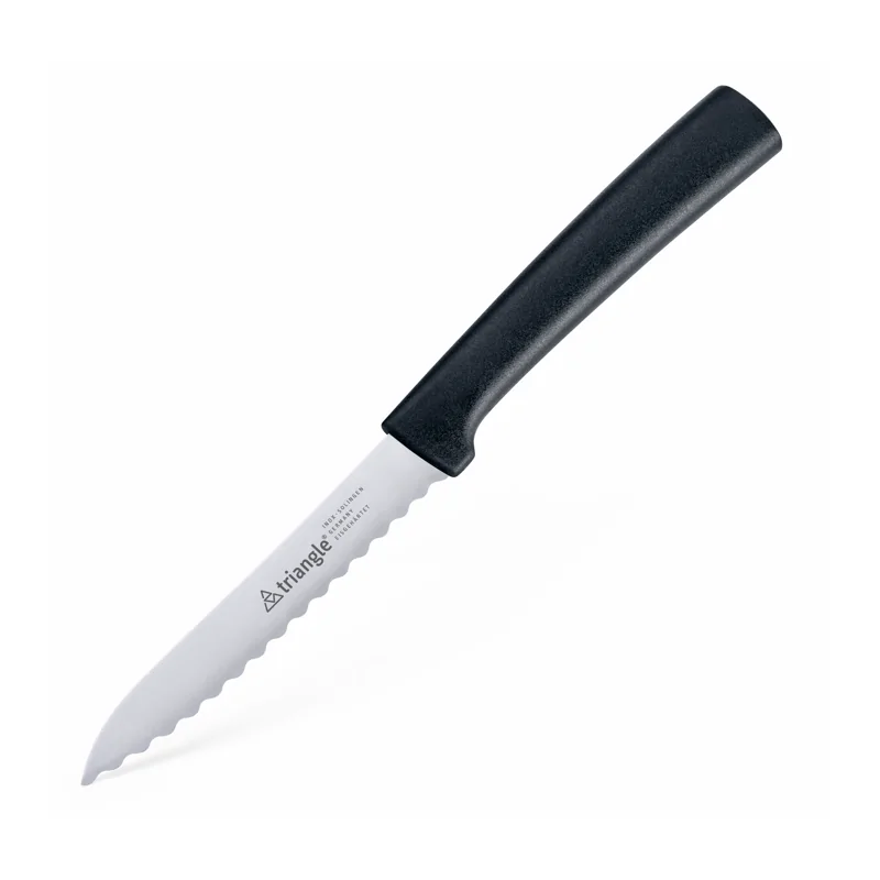 Triangle Tomato Knife. Waved Serration