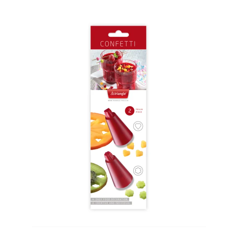 Triangle Confetti Cutter Set. 2 - Piece. Red