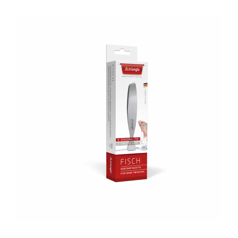 Triangle Fish Bone Tweezers Diagonal. Boxed
