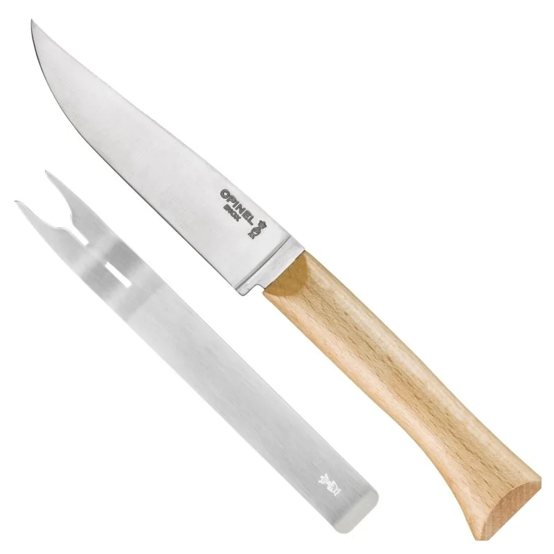 Opinel Cheese Knife & Fork Set -