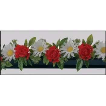 FISCHER Rose/Daisy Garnish Black Base - Box of 12 Pieces