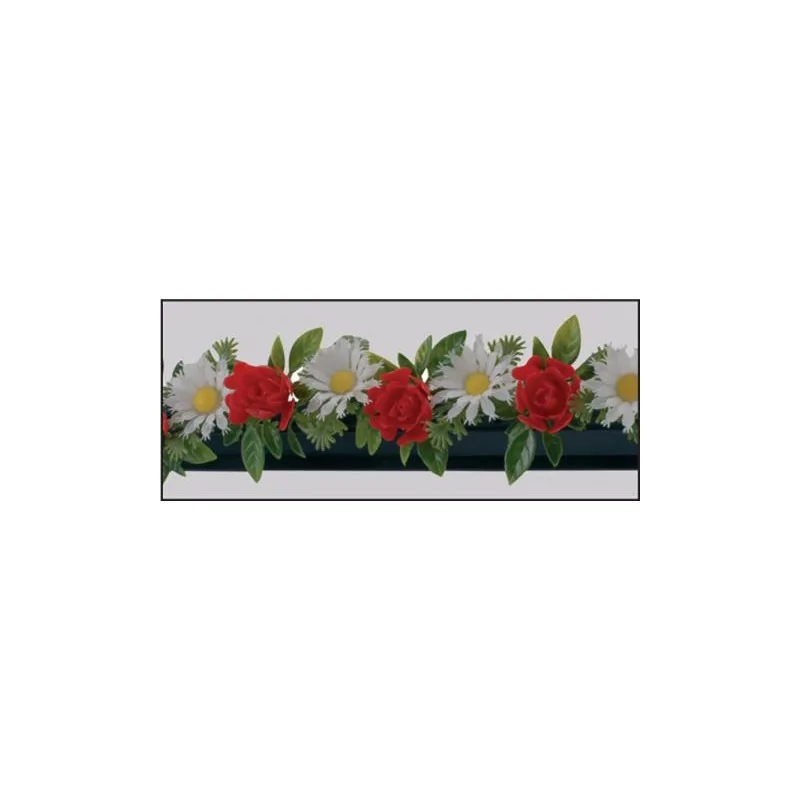 FISCHER Rose/Daisy Garnish Black Base - Box of 12 Pieces