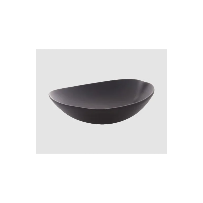 Shell Curved Salad Bowl - Black - 21.5 x 22 x 7.5 cm - Set of 4 Shell Curved Salad Bowl - Black - 21.5 x 22 x 7.5 cm - Set of 4