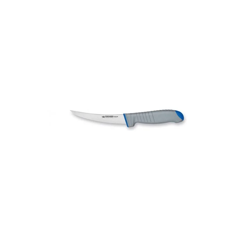 FISCHER SANDVIK Boning Knife 13 cm - Semi Flexible Blade - Blue Handle