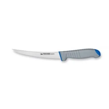 FISCHER SANDVIK Boning Knife 15 cm - Semi Flexible Blade - Black Handle