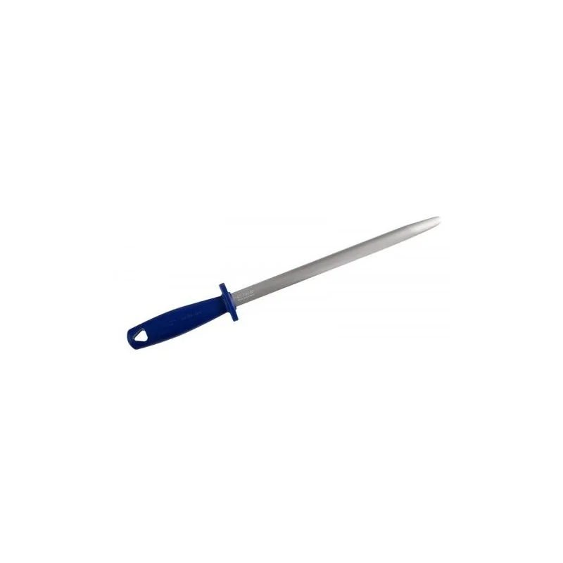 FISCHER Sharpening Oval Steel 30 cm - Fine Cut - Blue Hygienic Plastic Handle