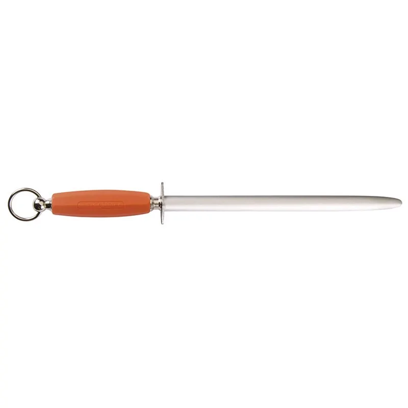 FISCHER Sharpening Oval Steel 30 cm - Orange Plastic Soft Touch