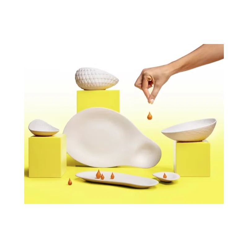 Tears Duo Textured Presentation Platter - 34.5 x 20.5 x 2.3 cm - Set of 4