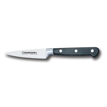 FISCHER BARGOIN Paring Knife Aluminium Bolster 10 cm - Black Handle