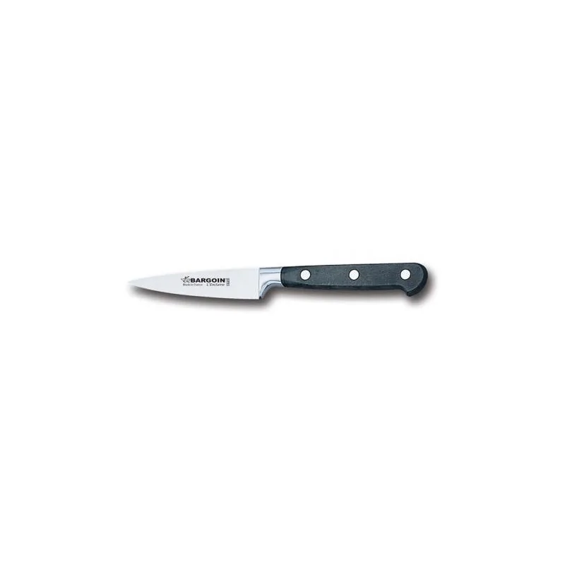 FISCHER BARGOIN Paring Knife Aluminium Bolster 10 cm - Black Handle