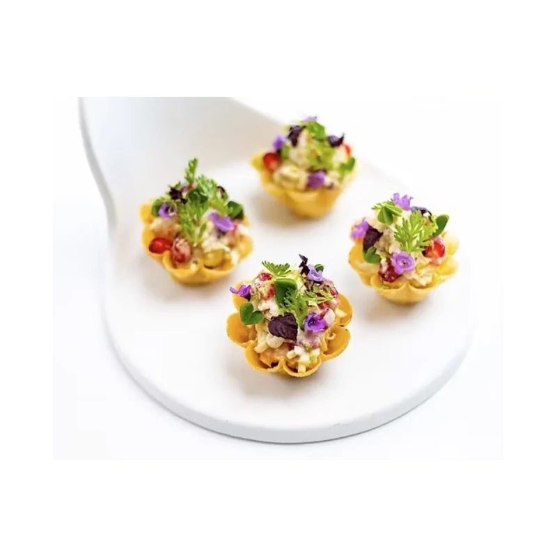 Gochi Large plate with tall wing - 15.5 x 10.5 cm - Set of 6