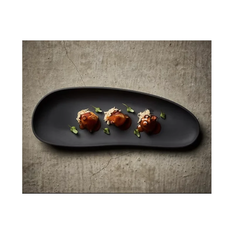 Yayoi Nature-Inspired Serving Board - Black - Set of 4