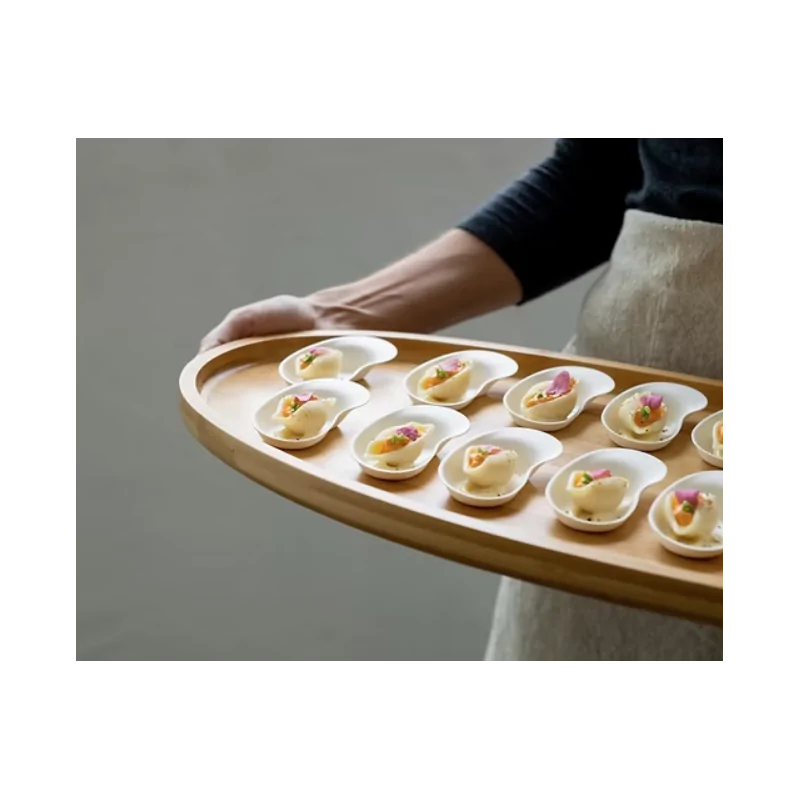Yayoi Nature-Inspired Rectangular Catering Tray - 64 x 29 x 2.5 cm