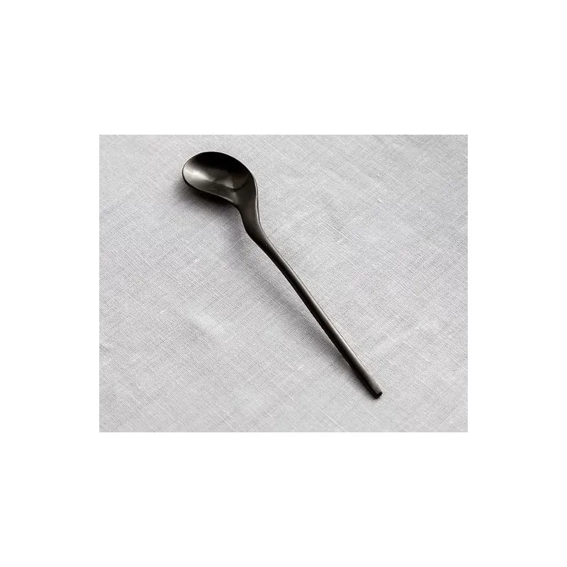 Rama Premium Black Titanium Gastro Spoon - 15.5 x 3 x 1.5 cm - Set of 12
