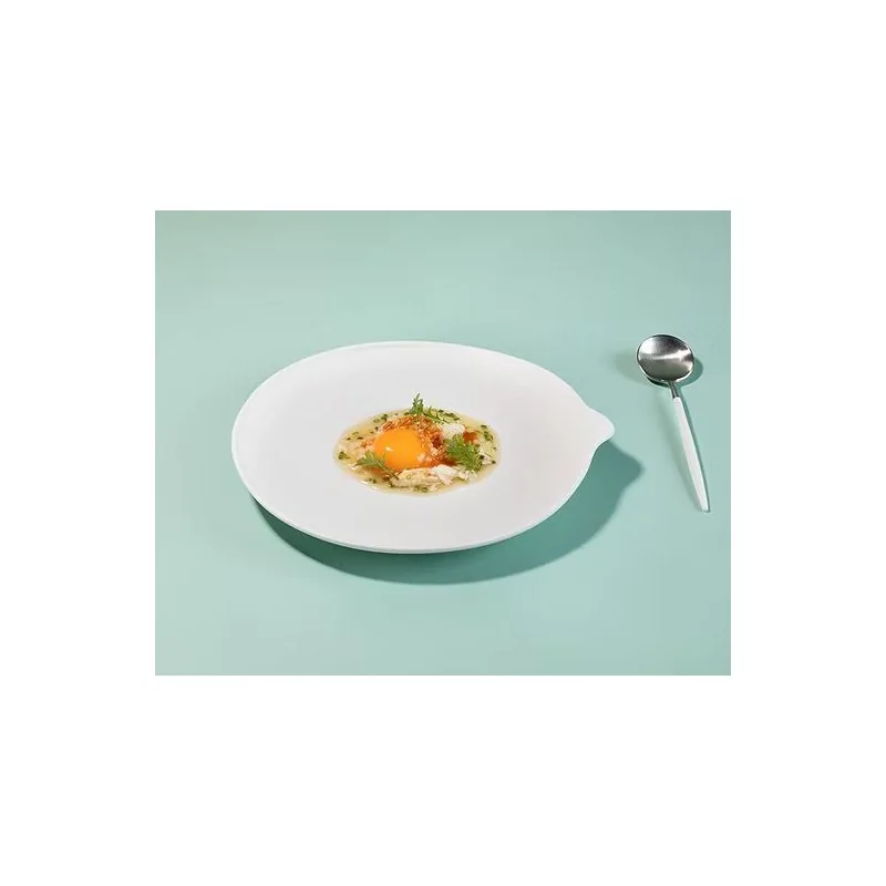 The Tablet Modern Porcelain Dining Plate - 22.2 x 25 x 2.3 cm - Set of 4