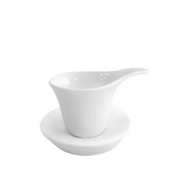 Fly Extra Small Organic Porcelain Cup and Saucer - Set of 2