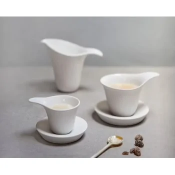Fly Medium Organic Porcelain Cup (Cup Only) - 9 x 8 cm - Set of 6