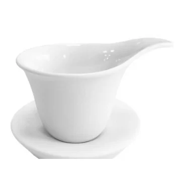 Fly Medium Organic Porcelain Cup and Saucer - Set of 2