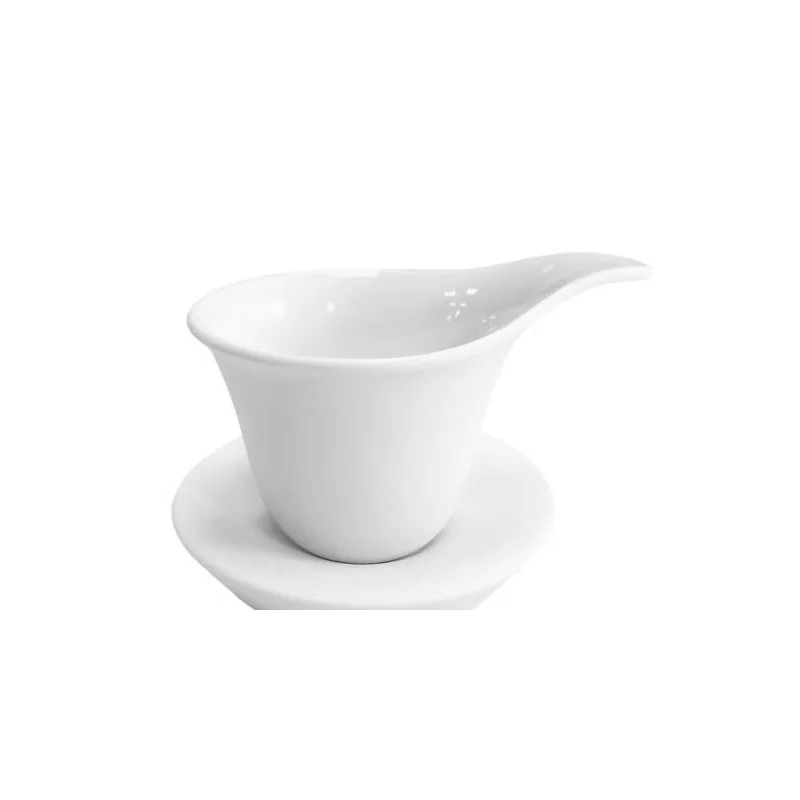 Fly Medium Organic Porcelain Cup and Saucer - Set of 2