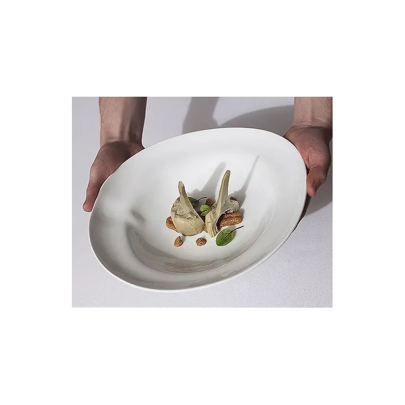 Shell Curved Deep Plate - Glazed - 25 x 26 x 6 cm - Set of 4