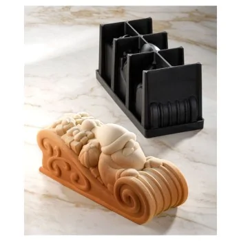 Pavoni Entremet Christmas Sleigh Wish Yule Log Cake Mold - 250mm x 80mm x h 110mm - 1350ml