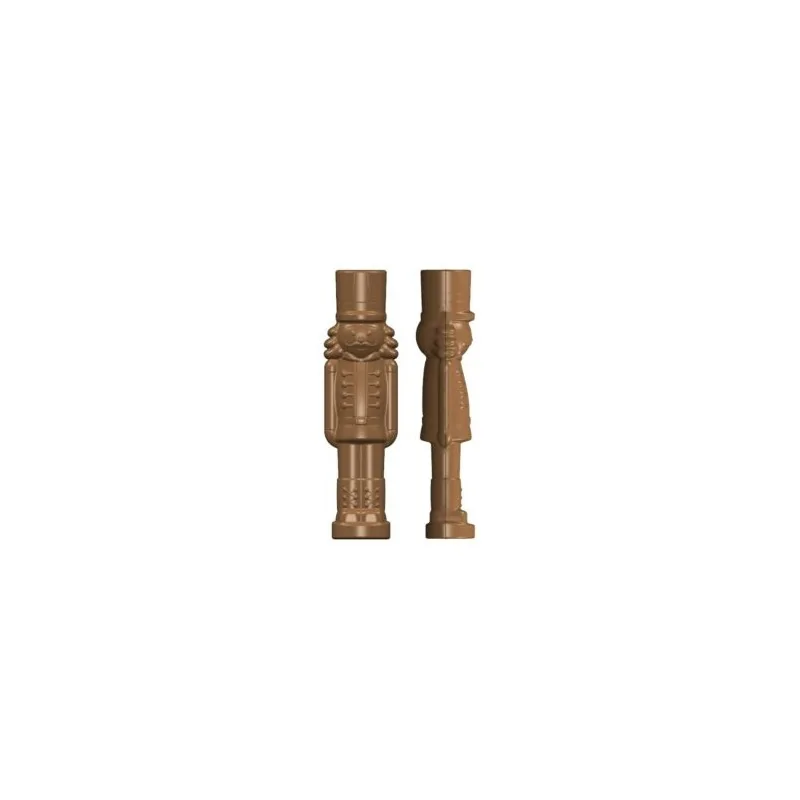 Polycarbonate 3D Nutcracker Chocolate Mold - 120 mm x 33 mm - 4 cavity