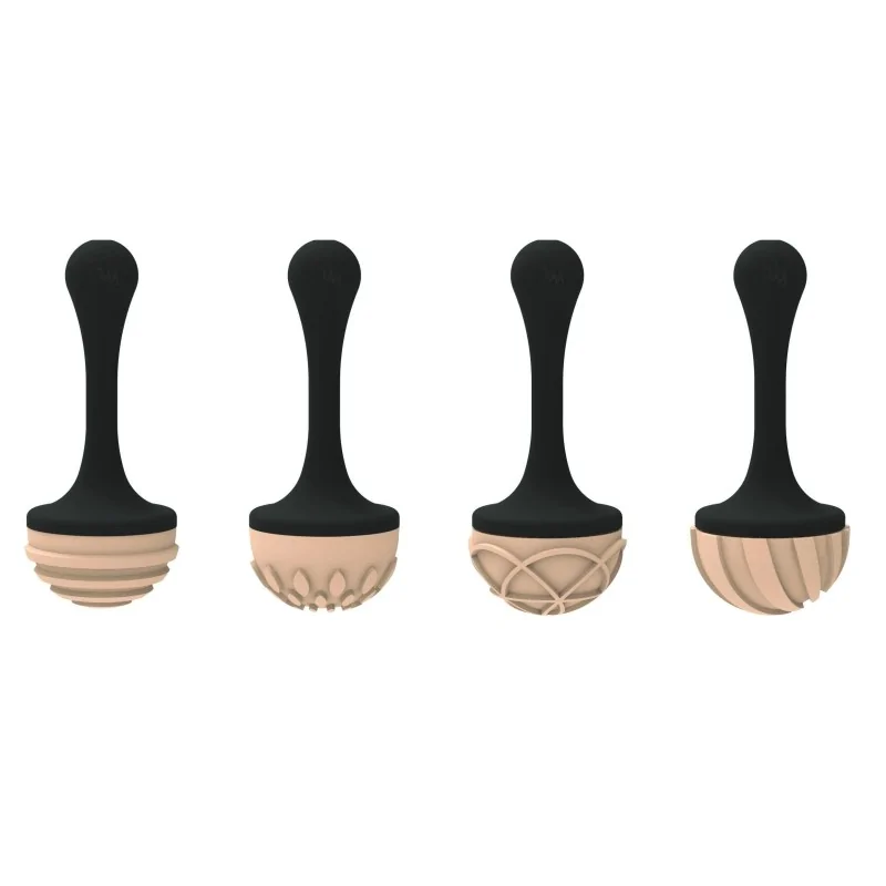 Silikomart Professional Choco Stamp A - 4 Different Designed Stamps for Chocolate Semisphere Molds - ø31 x h 17 mm