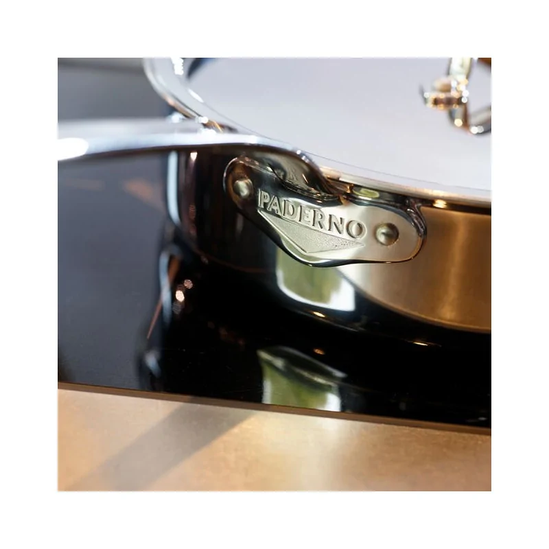 Paderno Series 12200 5-Ply Stainless Steel Saute Pan w/ Handle - 1 qts - D: 6 1/4" H: 2 1/8"