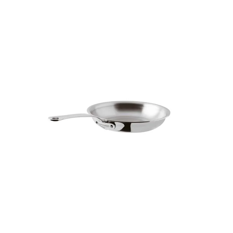 Paderno Series 12200 5-Ply Stainless Steel Frypan w/ Handle - 4 qts - D: 14 1/8" H: 2 1/8"