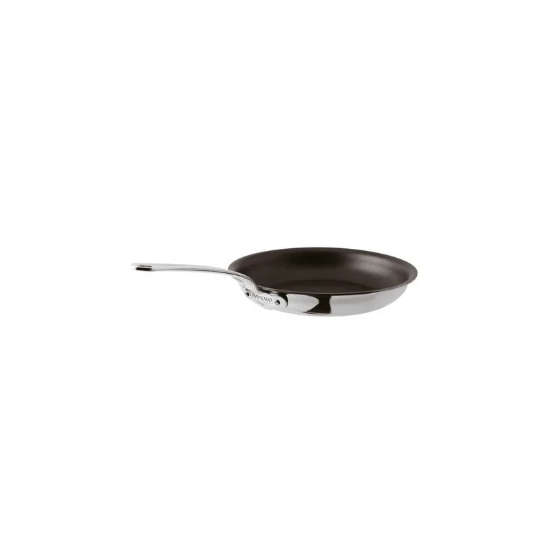 Paderno Series 12200 5-Ply Stainless Steel Frypan Non Stick Coated - 2 1/2 qts - D: 11 3/4" H: 2"
