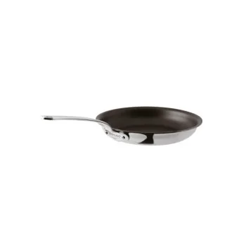 Paderno Series 12200 5-Ply Stainless Steel Frypan Non Stick Coated - 4 qts - D: 14 1/8" H: 2 1/8"