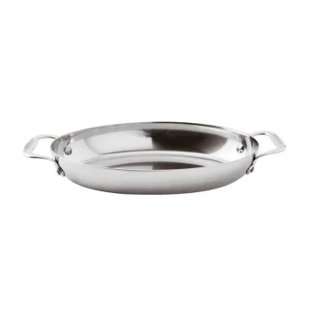 Paderno Series 12200 5-Ply Series 12200 S/Steel Oval Baker - 1 1/2 qts - 11 3/4" x 7 1/8" x 2"