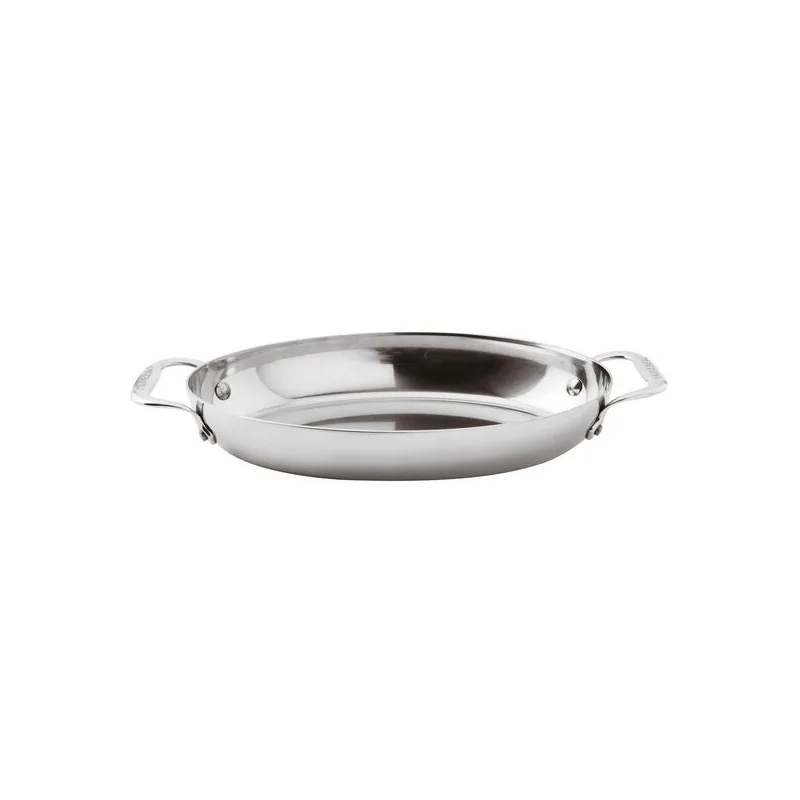 Paderno Series 12200 5-Ply Series 12200 S/Steel Oval Baker - 1 1/2 qts - 11 3/4" x 7 1/8" x 2"