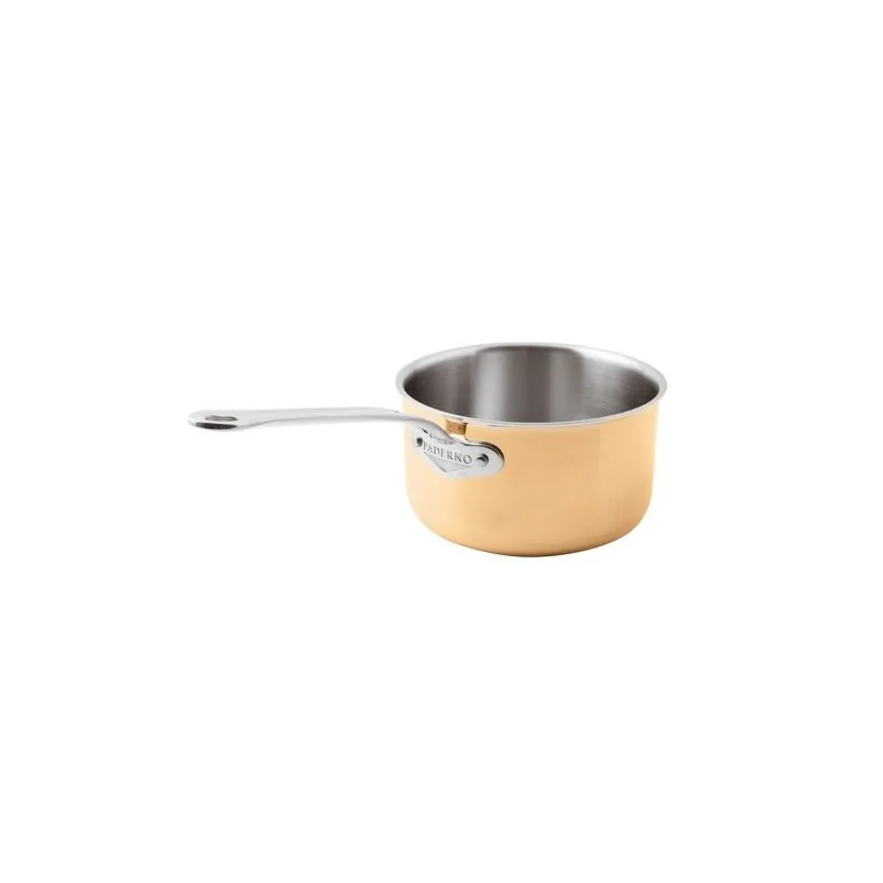 Paderno Series 15600 3-Ply Copper Saucepan w/ Loop Handle - 6 5/8 qts - D: 9 1/2" H: 5 1/2"