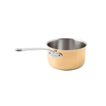 Paderno Series 15600 3-Ply Copper Saucepan w/ Loop Handle - 10 3/8 qts - D: 11" H: 6 1/4"