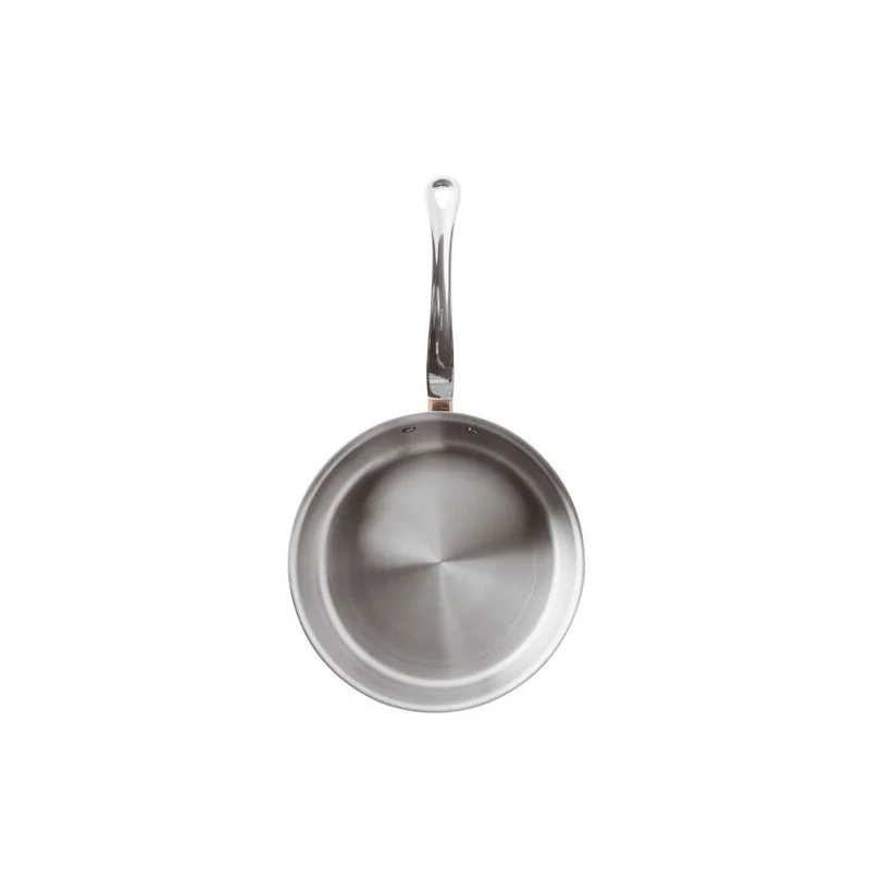 Paderno Series 15600 3-Ply Copper Saute Pan w/ Loop Handle - 2 3/8 qts - D: 11" H: 3 1/2"