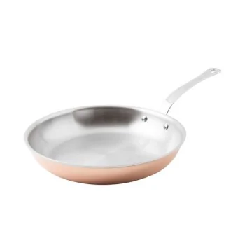 Paderno Series 15600 3-Ply Copper Fry Pan w/ Loop Handle - 3 1/8 qts - D: 11" H: 2"