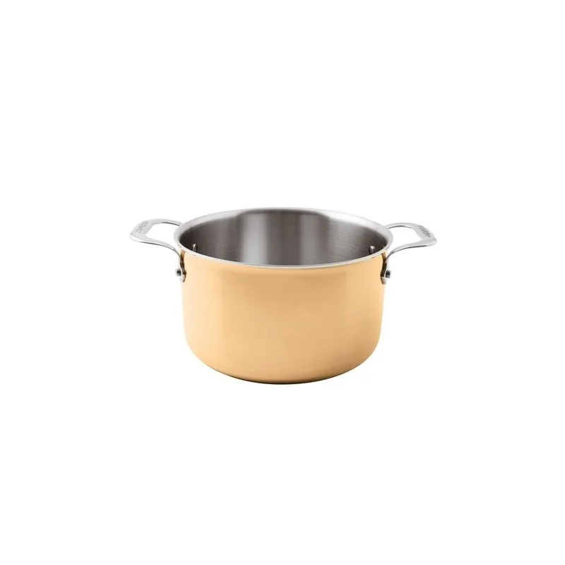 Paderno Series 15600 3-Ply Copper Sauce Pot - 1 3/4 qts - D: 6 1/4" H: 3 1/8"