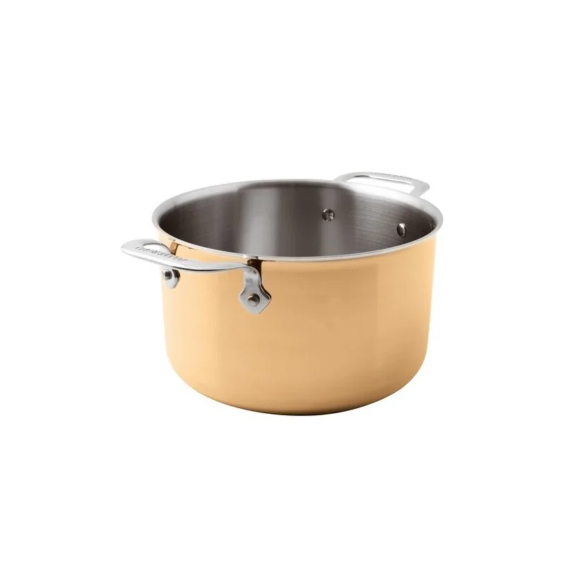Paderno Series 15600 3-Ply Copper Sauce Pot - 1 3/4 qts - D: 6 1/4" H: 3 1/8"