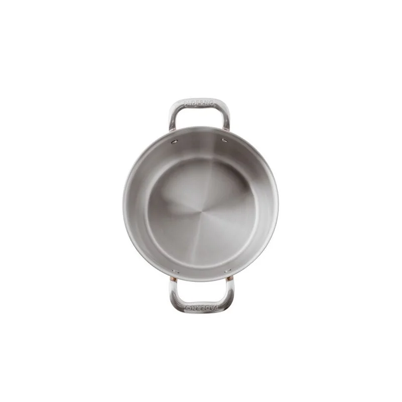 Paderno Series 15600 3-Ply Copper Sauce Pot - 1 3/4 qts - D: 6 1/4" H: 3 1/8"