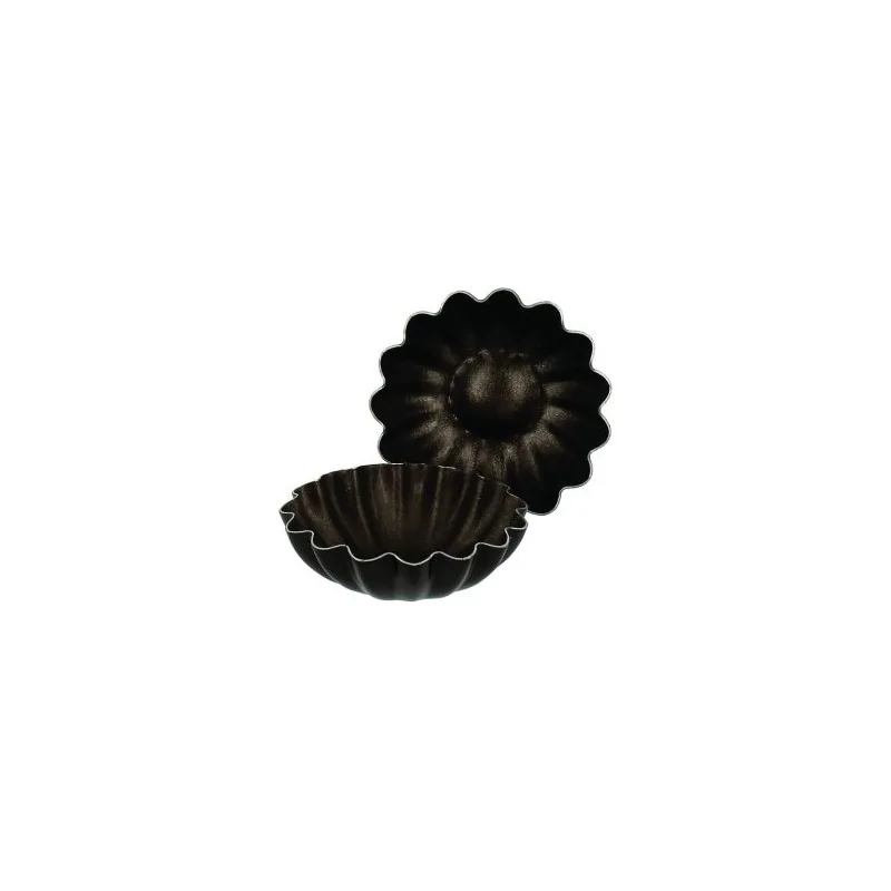Non-Stick Exopan Petit Four Large Marguerite Brioche Mold - 45 mm - Pack of 25